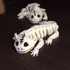 1-2.gif Файл STL Axolotl Articulated Flexible Skeleton・Дизайн для загрузки и 3D-печати