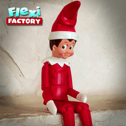 ElfGif.gif Download STL file Cute Flexi Print-in-Place Elf • Model to 3D print, FlexiFactory