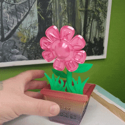 ezgif.com-gif-maker-1.gif Fichier STL Cadeau d'appréciation en forme de fleur pour professeur/mère・Objet pour imprimante 3D à télécharger, CreativeArtics