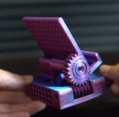 worm-gear-gif.gif Archivo 3D Soporte de teléfono de engranaje de gusano (impresión en el lugar)・Modelo de impresora 3D para descargar, 3dprinteracademy