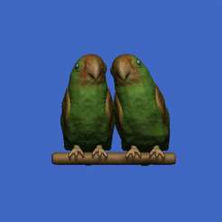 ZN a aN Fichier STL Oiseaux d'amour・Modèle imprimable en 3D à télécharger, Cgartist001
