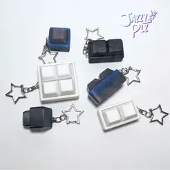 cOMMERCIAL.gif Keycap Clickers, Fidget Keyboard Switch Keychain, Jazzy Plz (Commercial Use Version)