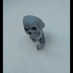 ezgif-3-ce866fd64e.gif Datei 3D Vampir-Totenkopf-Hänger, für Halloween・Modell für 3D-Druck zum herunterladen