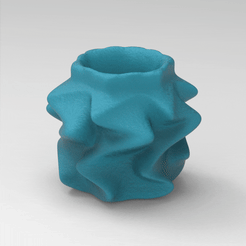 untitled.209.gif Archivo STL MACETA ORGANICO ORGANIC LAPICERO CONTENEDOR OFICINA HERRAMIENTA ORIGAMI GEOMETRICO FACETADO・Objeto imprimible en 3D para descargar