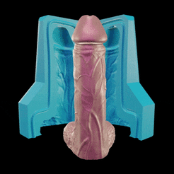 Mold-Big-fat-dick.gif Download STL file Dildo mold - and the dick • 3D printing template, Lammesky_Designs
