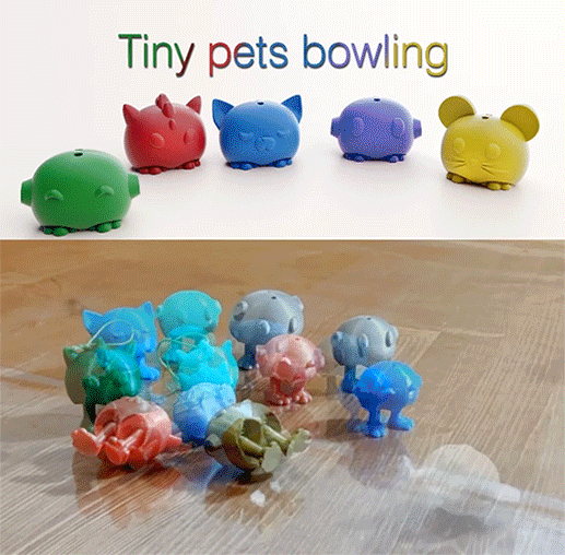 potitus516.gif STL file Tiny Pets Bowling・3D printing design to download, Shira
