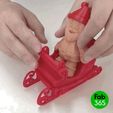 Sleigh_01.gif 3D file Foldable Santa's Sleigh・3D printing design to download