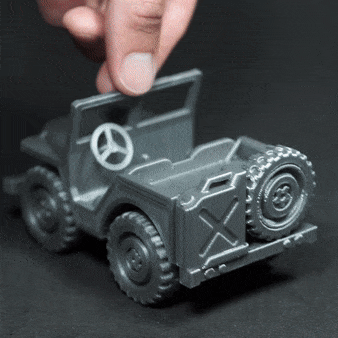 Army Jeep - Print in place