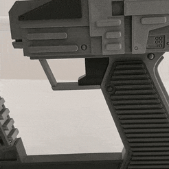 VID_20220501_120956.gif Archivo 3D Réplica de la pistola láser para visitantes V Rev. 2012・Modelo para descargar y imprimir en 3D