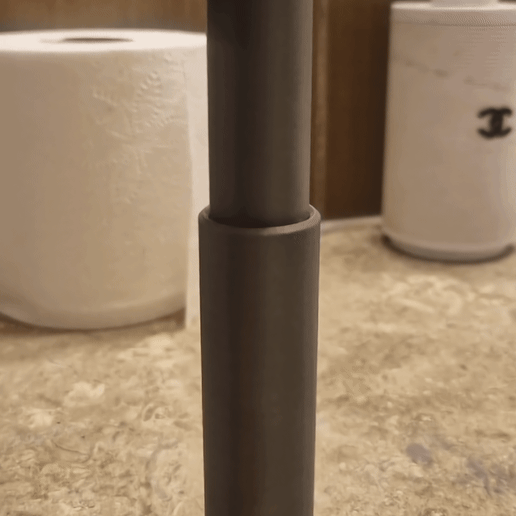 Toilet Paper Roll Holder with Spring Replacement 3D model