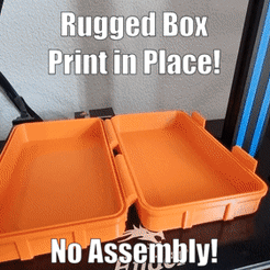 Video.gif STL file Rugged Box - Print in place! No assembly!・3D printer design to download