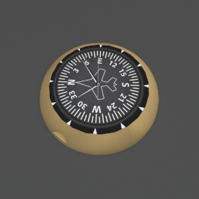 Mini dashboard clock bracket or/and mini brucula - 3D model önizlemesi