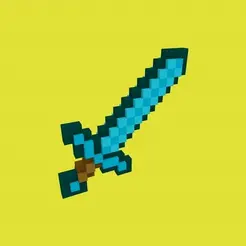 Espada_de_Diamante.gif Minecraft Diamond Sword PIXELART 3D