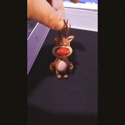 Articulated-Reindeer.gif Archivo STL Adorno navideño de reno articulado・Modelo para descargar y imprimir en 3D