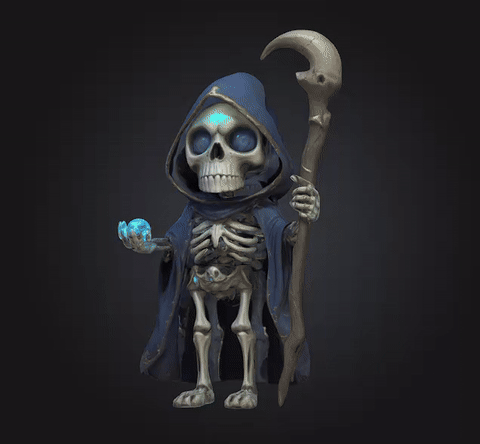💀 DIB Skeleton Wizard STL GLB for 3D Printer・ 3D File for 3D printing・Cults