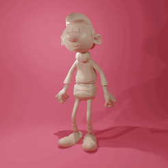ezgif.com-gif-maker-2.gif Fichier OBJ Gaston Lagaffe・Objet imprimable en 3D à télécharger