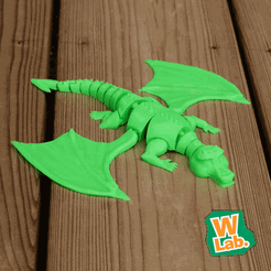 P1000819_2_Wlab_Licenses.gif Download STL file Simon the articulated dragon [commercial license] • 3D printable design, Wlab_Licenses