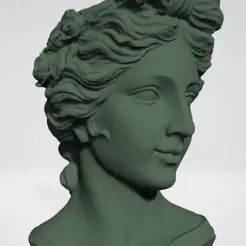 ezgif.com-video-to-gif-1.gif STL file Greek style godess flower pot・3D print design to download