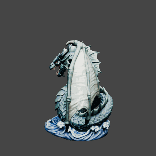 Winged Ocean Serpent Dragon Monster Miniature