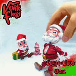 01gif.gif Christmas Santa Claus Flexi Print-In-Place + figure & keychain