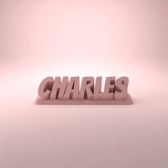 Charles_Super.gif STL file Charles 3D Nametag - 5 Fonts・Template to download and 3D print, LayerModels