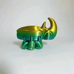 20220729_130220496_iOS.gif STL file Articulated Rhino Beetle flexi・Model to download and 3D print