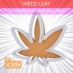 Weed_Leaf~4.5in.gif 3D file Weed Leaf Cookie Cutter 4.5in / 11.4cm・3D print object to download