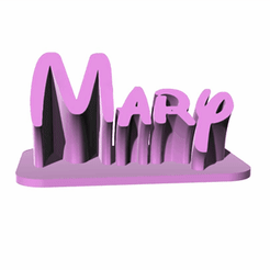 Mary.gif Fichier STL Plaque de bureau MARY・Objet imprimable en 3D à télécharger, Khanna3D