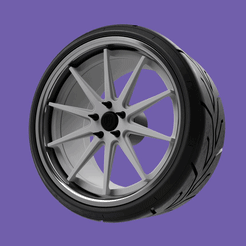 ezgif-5-864e0b420d.gif STL file Rohana RC10 style - Scale Model Wheel set - 19-20" - Rims and Tyre・3D printing design to download, PixelSun