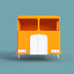 animation.gif Archivo 3D Camión RC Kenworth K100 Cabina 1:14・Plan para descargar y imprimir en 3D