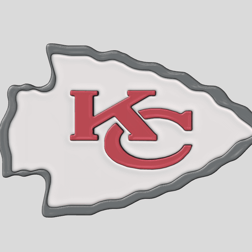 Football Kansas City Chiefs Logo 3D model