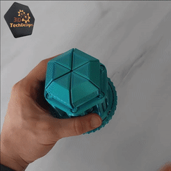 Title_Gif.gif Free STL file Geared Spinning Doors Box Print in Place・Model to download and 3D print