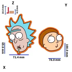 GIF.gif STL file RICK AND MORTY 2 / COOKIE CUTTER・Design to download and 3D print, WILLGALLETAS