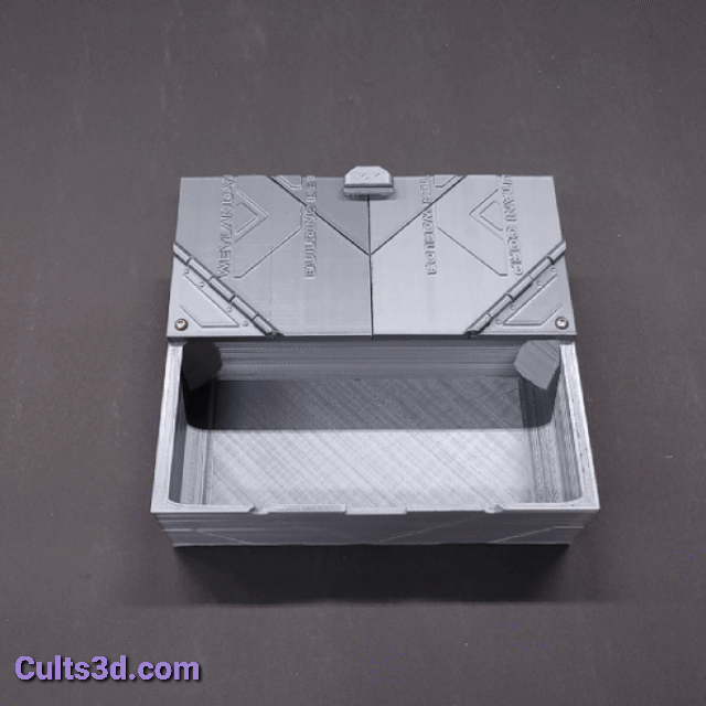 20210610_013806.gif STL file storage box fold-away lid updated new lid and box・3D printer design to download, LittleTup