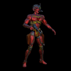 cyborg-eddie2.gif 3D file IRON MAIDEN - CYBORG EDDIE from SOMEWHERE IN TIME・Design to download and 3D print