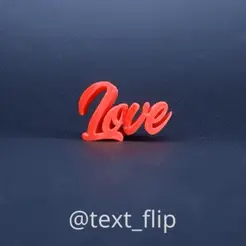 ezgif.com-add-text.gif Fichier STL Retournement de texte - Amour・Modèle à télécharger et à imprimer en 3D