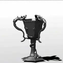 anim_triwiz_low_500.gif STL file Triwizard cup lowpoly・3D print design to download