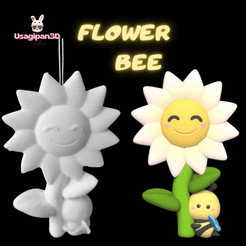 Cod375-Flower-Bee.gif Fichier 3D Abeille fleurie・Objet imprimable en 3D à télécharger