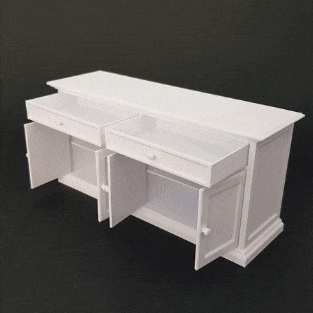 ezgif-5-4893439112.gif Miniature Double Sideboard with working drawers and doors - Miniature Furniture 1/12 scale