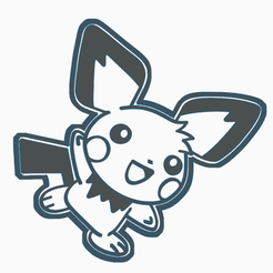 GIF-4.gif STL file PICHU 4 - COOKIE CUTTER ANIME・3D printing idea to download