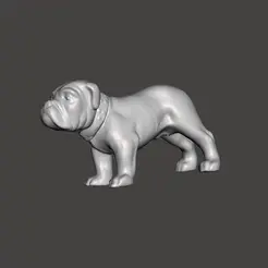 GIF.gif antique figure of american bulldog dog