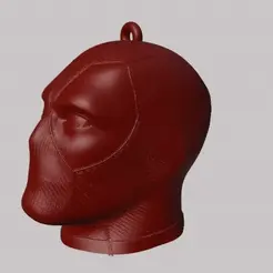 0001-0160.gif Free STL file Deadpool Head , keychain - pendant - earring・3D printable object to download
