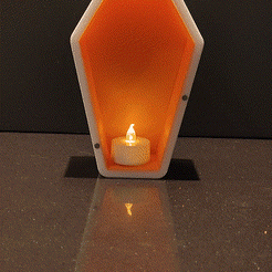 Scream.gif Fichier STL Bougie à réchaud Scream coffin・Modèle imprimable en 3D à télécharger