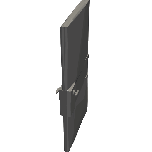 Hinged Metal Door for Rust Game 3D model preview