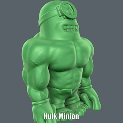 Hulk-Minion.gif STL file Hulk Minion (Easy print no support)・3D print model to download