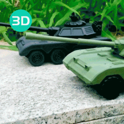 cp.gif STL file Articulated Tank - Printed in One Piece・3D printable model to download