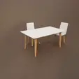 ezgif.com-optimize.gif Dining Table and Chairs - Miniature Furniture 1/12 scale