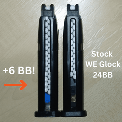 30BB.gif STL file Extended capacity magazine plate for airsoft glock・3D printer design to download