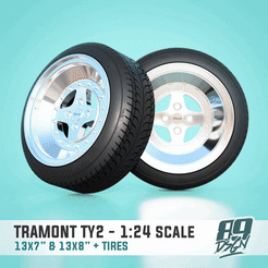 0.gif Tramont TY2 13x7 & 13x8 inch - roues pour modèles réduits 1:24 avec pneus étirés