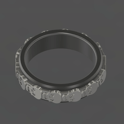 ezgif.com-gif-maker-4.gif STL-Datei Austauschbarer Anti-Stress-Ring Herz und Schädel(Los). kostenlos・3D-druckbare Vorlage zum herunterladen